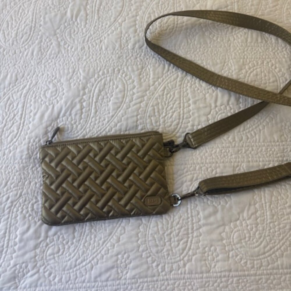 lug Peekaboo Convertible Crossbody Bag metallic walnut